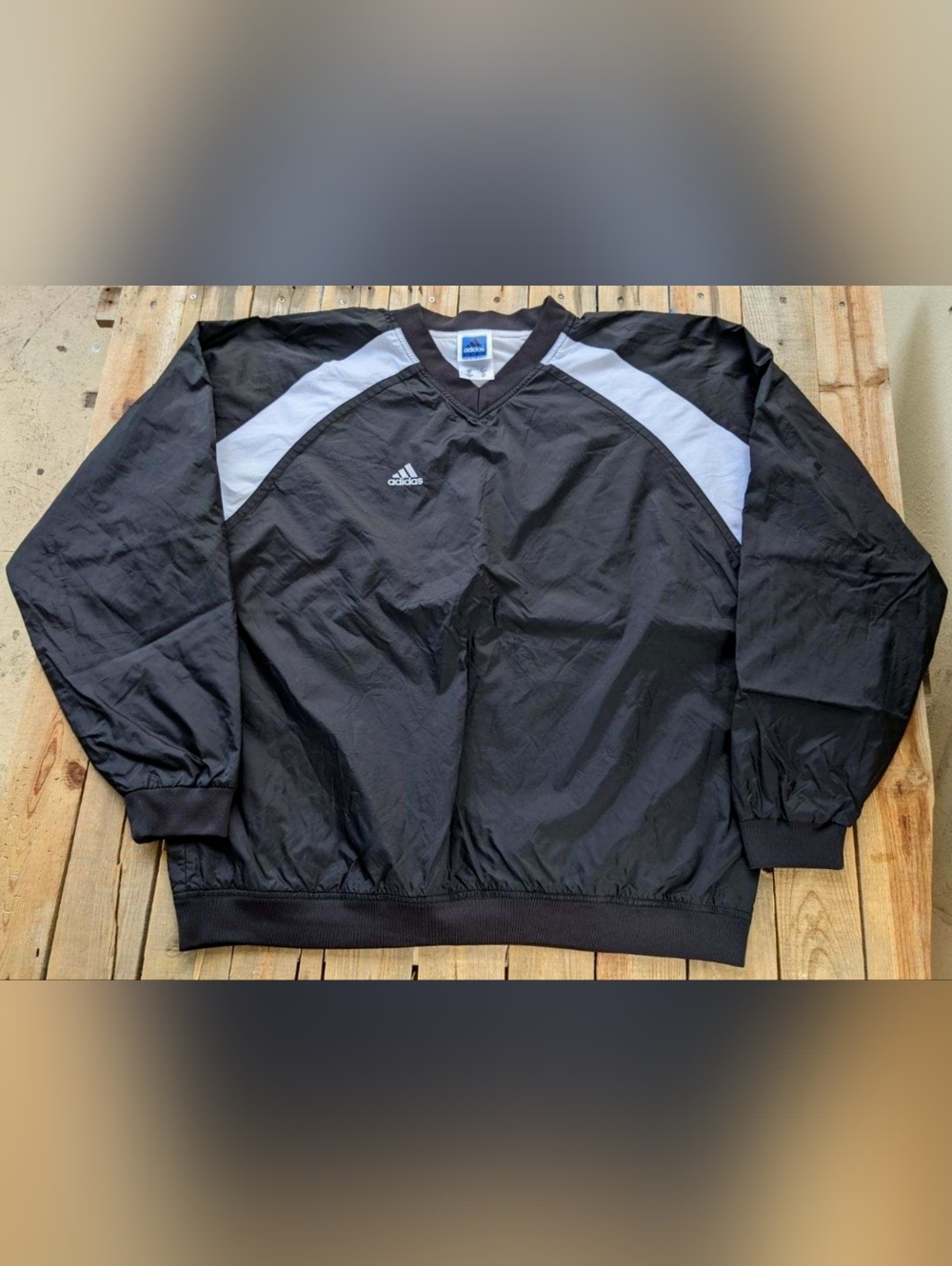 vintage '90s Adidas TEAM pullover windbreaker  men's Size XL